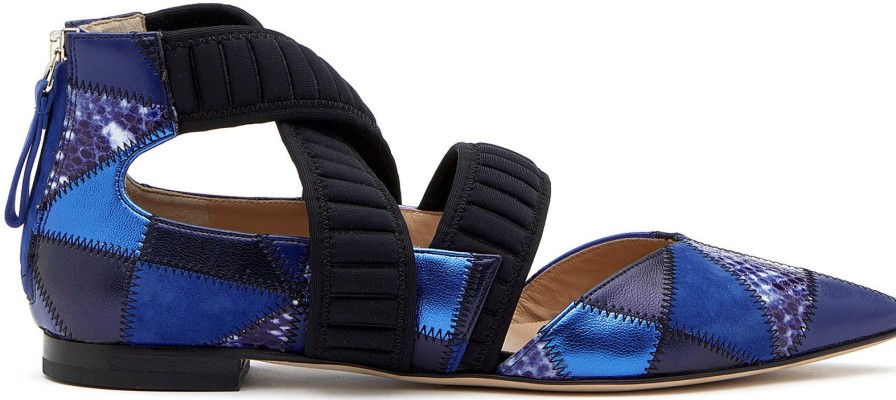 Donna Benedetta Boroli | Ballerina Cadorna Patchwork Bluette